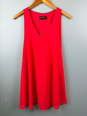Anthropologie 4S13NNA Salmon Pink V Neck Flowy Pullover Cape Dress
